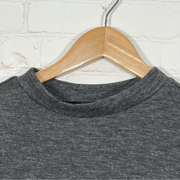 Loft Lace Hem Sweatshirt Womens Size Small Gray Long Sleeve Crew Neck - Picture 3 of 8